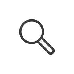 Magnifying glass icon with white background