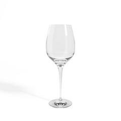 Empty wine glass. isolated on a white background. 3d render