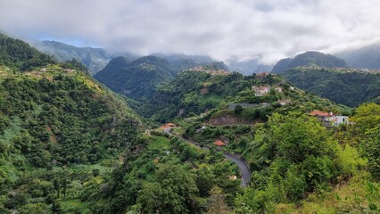 beautiful green landscape in Madeira