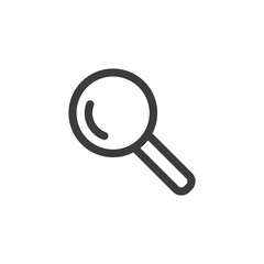 Magnifying glass icon with white background