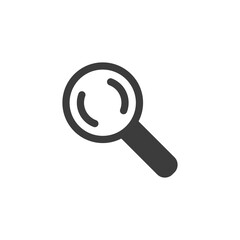Magnifying glass icon with white background