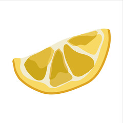 Vector cut lemon.