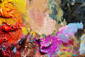 Oil paint on palette