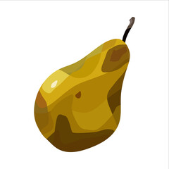 Vector realistic pear.