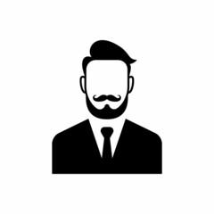 beard business man vector icon