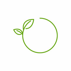 nature leaf line art vector icon