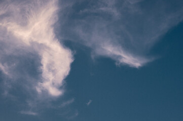 Fototapeta premium blue sky with white, soft clouds