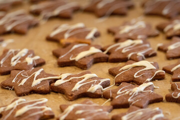cookies with chocolate and marzipan