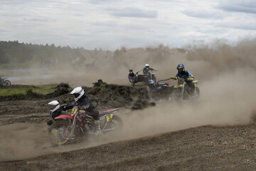 motocross rider on a motorcycle