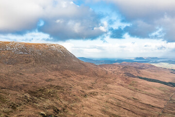 Aerial view of the Muckish Mountain in County Donegal - Ireland