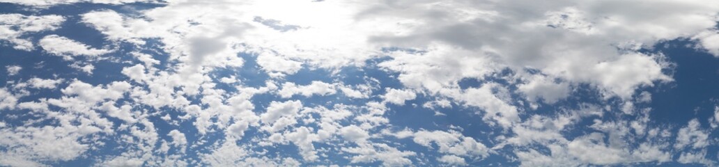 Sky panorama on a sunny day with clouds like Altocumulus in the city of Rio de Janeiro, Brazil.	