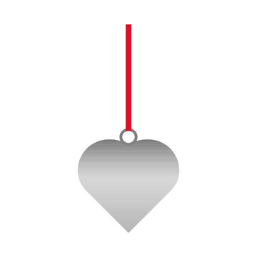 Christmas silver heart / s&oslash;lv stjerne, Vector illustration