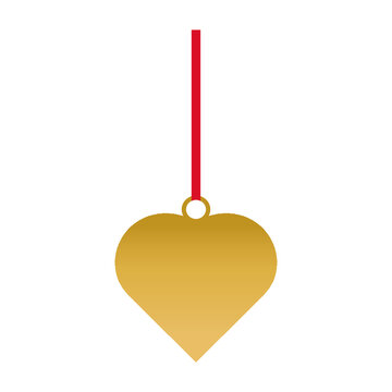 Christmas gold heart / jule guld hjerte, Vector illustration