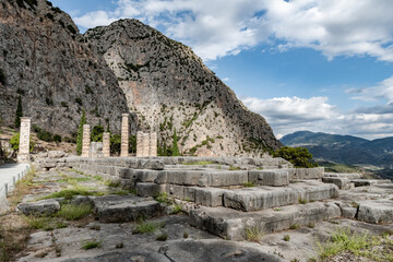Ancient ruins in ancient Delphi