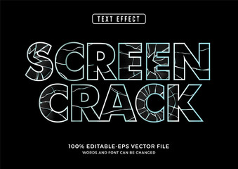 Screen Crack Text Effect