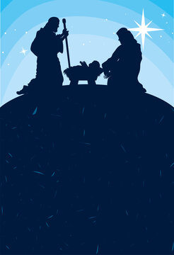 mager holy family silhouettes