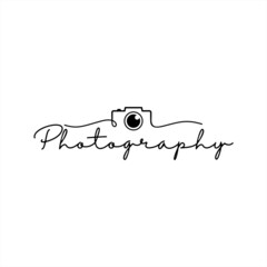 signature photography logo vector, minimalist photography logo