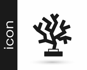 Black Coral icon isolated on white background. Vector