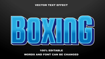 TEXT EFFECT EDITABLE BOXING BLUE
