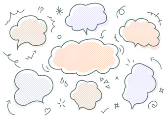 可愛い吹き出しドット