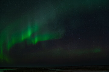 Churchill Manitoba Canada northern lights aurora in the tundra