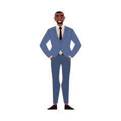 confident black businessman