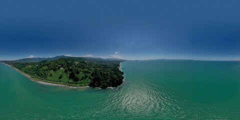 360 panorama beautiful seascape, aerial view