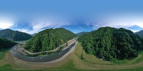 360 river in the mountains