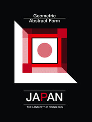 Japanese Geometric Shape Abstract Poster. Editable Vector.