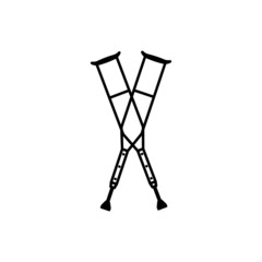 crutches  icon design template vector isolated illustration