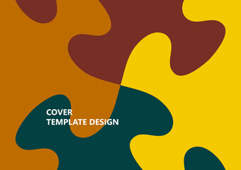 Bright color puzzle, puzzle with place for text. The idea of unity, teamwork. Vector
