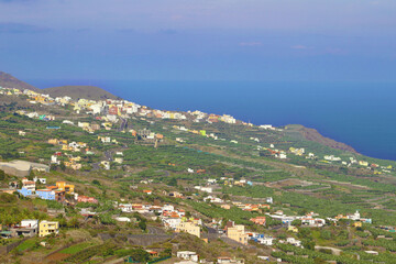 Fototapeta na wymiar san, Andrés, sauces, la, palma, canarias, Tenerife, valle, costa, pueblo, rural, tradicional