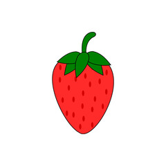 Strawberry vector. Strawberry fruit icon. 