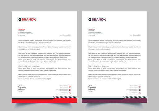 Modern letterhead template 