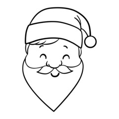 Santa claus on white background. Vector illustration
