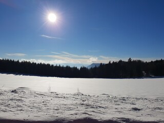 sunrise in the mountains