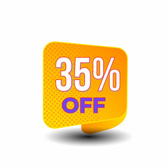 35% Off Sale Discount Tag, Sticker, Label, Sign, Price tag with 30% Percentage off. Special Offer promo design with discount sticker,discount tag,special offer 35%
