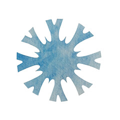 A simple little round blue snowflake.
