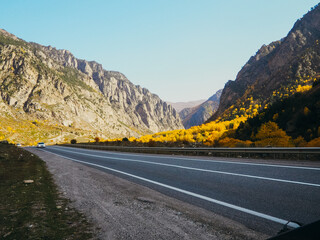 Beautiful road to the mountains.