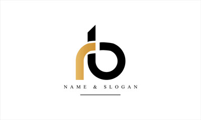 RB, BR, R, B abstract letters logo monogram - obrazy, fototapety, plakaty
