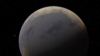 planet suitable for colonization, earth-like planet in far space, planets background 3d render