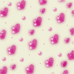 Patern of the heart. Pink hearts. Valentine's Day. Card.