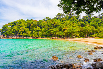 Small sandy beach Lamru Nationalpark Khao Lak Phang-nga Thailand.