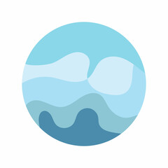 wave background vector of nature template design illustration