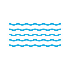 Blue sea vector icon. Abstract pattern with sea vector icon for web design. Wave pattern.