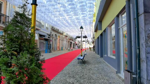 Christmas decoration street in the city