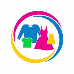 Illustration of clothes for the whole family