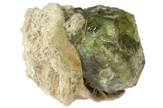 andradite from Wilui, Yakutia, Russia isolated on white background