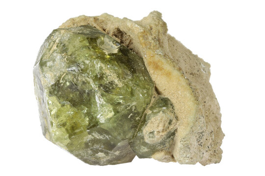 andradite from Wilui, Yakutia, Russia isolated on white background