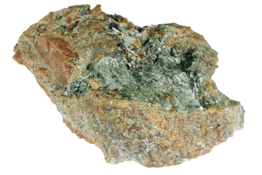 garnet from Ocna de Fier, Banat, Romania isolated on white background